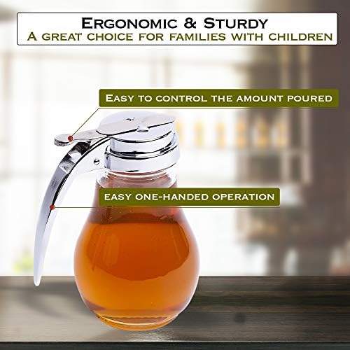 Ehomea2z dozator sirupa Honey Pot staklena tegla komercijalnog kvaliteta sa metalnom Top kutijom za ažuriranje