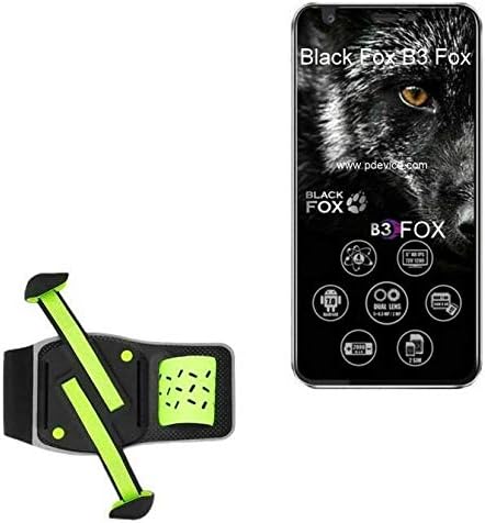 Black Fox B3 Fox Holster, Boxwave® [Flexsport Armband] Podesiva traka za vježbanje i trčanje za crnu lisicu B3 Fox - Stark Green