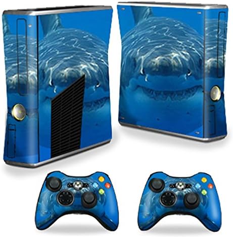 MightySkins koža kompatibilna sa X-Box 360 Xbox 360 s konzolom-Shark | zaštitni, izdržljivi i jedinstveni poklopac za omotavanje vinilnih naljepnica / jednostavan za nanošenje, uklanjanje i promjenu stilova / proizvedeno u SAD-u
