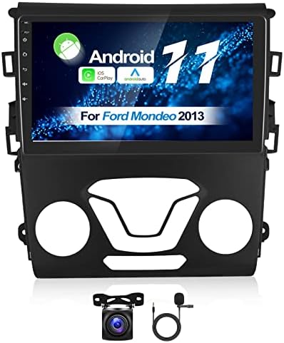 Android 11 Auto Stereo za Ford Mondeo 2013-2017 sa Apple Carplay Android Auto multimedijalni plejer 9 inčni ekran osetljiv na dodir Glavna jedinica podrška FM RDS HiFi Bluetooth WiFi GPS + rezervna kamera & MIC