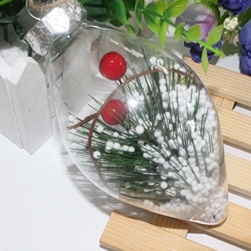AFEIDD plastike dva šiljasta transparentan Božić loptu Božić dekoracije dvostruko šiljatim