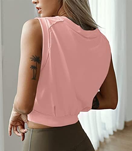 Gornje atletičke košulje za žene Slatke bez rukava Yoga vrhovi tekuće teretane majice XS-XL