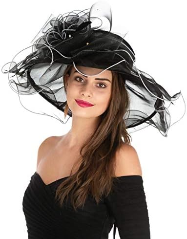 Ženska Crkva Organza Kentucky Derby Britanski Fascinator svadbena čajanka vjenčani šešir ljetna kapa sa volanima