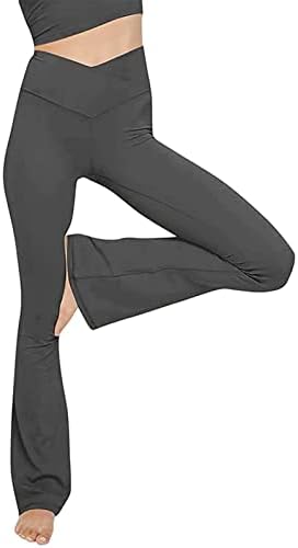 Ženske joge Hlače Aktivni visoki struk poprečni namotavi Atletic Fit Workout Joggers Wide noge hlače Baggy Lounge pantalone