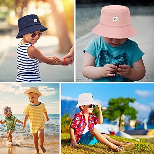 Zando Bucket kape za djecu pamuk osmeh vizir za lice Kanta šešir za djevojčice dječaci slatka lagana upakovana kapa za sunčanje na plaži