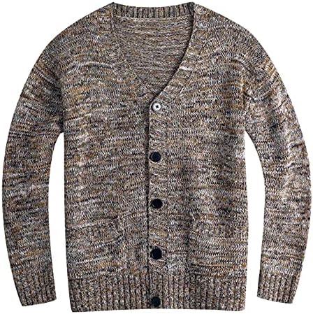 Muški kardigan Dukseri modni gumb dolje kabeli pletene džemper jakne dugih rukava pletene ploče
