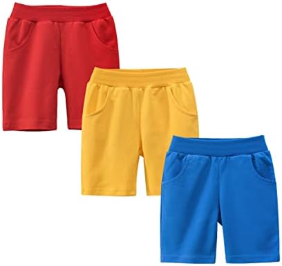 GFQLong Toddler Boys 2 Pako pamučni sport Jogger Hlače, dječje ljetne čvrste aktivne kratke hlače