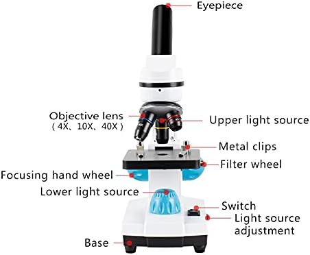 N / A Zoom 2000x Biological Microscope monocular Student Laboratory Lab Education led USB