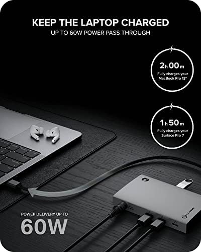 ALOGIC Thunderbolt 4 Blaze USB-C čvorište, 3x USB-C, 1x USB-a, 60W PD, 4K @60Hz, 40Gbps prenos podataka, Premium Aluminium dizajn, kompatibilan sa Mac i Windows.