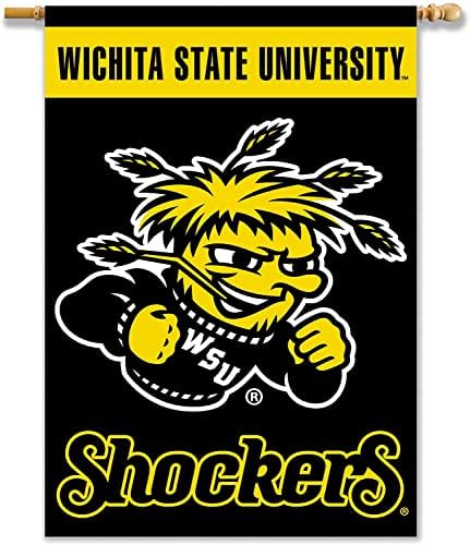 BSI NCAA Wichita State Shockers 2-bočni Baner sa navlakom, 28 x 40 inča, boja tima, višebojna, jedna veličina,