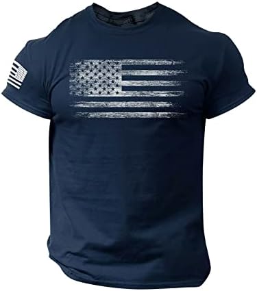 4. jula majice za muškarce Patriotski kratki rukavi okrugli vrat Američki Dan nezavisnosti zastava