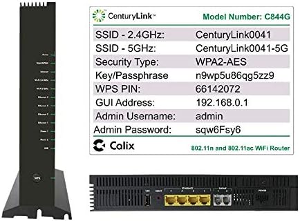 CenturyLink Calix 844G Wireless 2.4 GHZ 5G Dual WiFi Internet Modem GigaCenter
