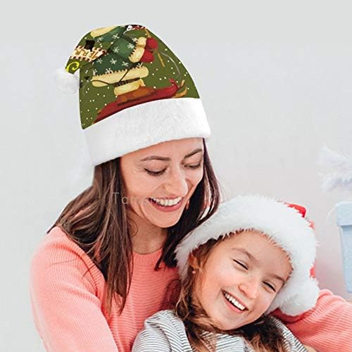 Božić Santa šešir, Sretan Božić Božić Holiday šešir za odrasle, Unisex Comfort Božić kape za Novu godinu svečani kostim Holiday Party događaj