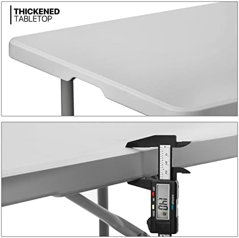 MoNiBloom 4ft sklopivi stol za kartice, Vanjski sklopivi prijenosni plastični trpezarijski stol za kuhanje