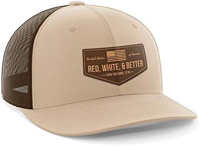 Crvena, bijela i bolja od kože kožne patch šešire