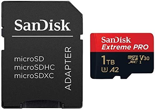 SanDisk 1TB Extreme Pro MicroSD memorijska kartica sa adapterom radi sa GoPro Hero 10 Black Action Cam U3 V30 4k A2 klase 10 paket sa 1 Sve osim Stromboli Micro čitač kartica