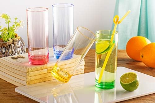 YINJOYI 12 oz Highball naočare za piće plastične čašice za piće visoke djece šalice za vodu za odrasle stakleno