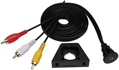 Zdycgtime 6 stopa 3,5 mm AUX RCA ploče kabel za montiranje, 3,5 mm do 3,5 mm Ženska daska ploča AUX Extension Flush Mount kabel za automobil, brod, motocikl