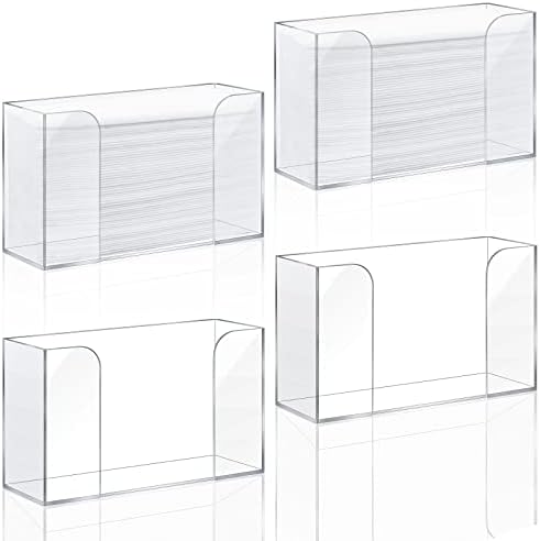 4 kom akrilna Radna ploča za dozator papirnih ubrusa, 11,4 Š x 4,2 D x 6,7 v, Presavijeni držač papirnih
