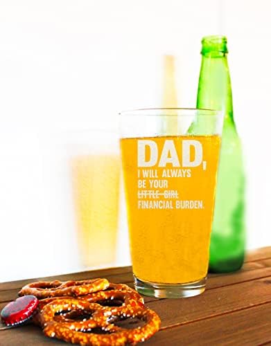 CARVELITA tata Ja ću uvijek biti tvoja djevojčica finansijski teret 16oz gravirano pivo čaše-Funny