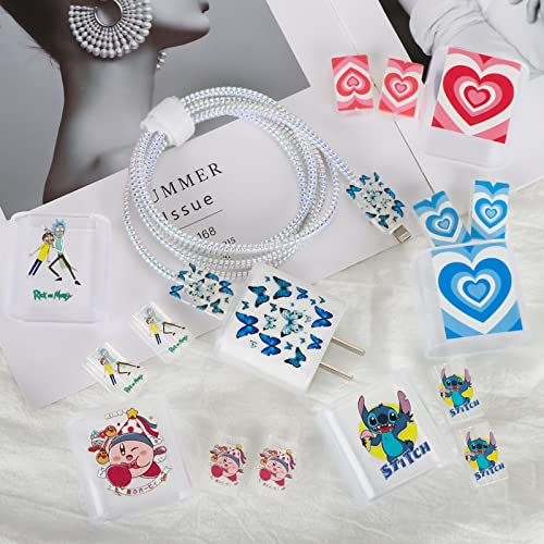 Slatka ljubav Heart Cable Protector za iPhone Charger Cover Lovely Heart Waves dizajn za žene djevojke uzorak