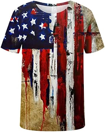 Dgoopd 4. jula majice za muškarce Patriotska američka zastava majica uznemirena Dan nezavisnosti kratki rukav