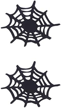 Tendycoco 2pcs Početna Kuhinja Koristite praktični anti-klizni mat Spider Net Oblik Coaster KORISTITE KORISTITE KORISTITE KORISTITE UTICAJ U KORIŠTENJE UPOTREBE SILICONE PAD BLACK