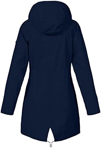 Zpervoba Kišne jakne za žene Vodootporni kišni kaput plus veličine Kaputi sa kapuljačom Jeseni jakne Windbreaker Rabljena odjeća