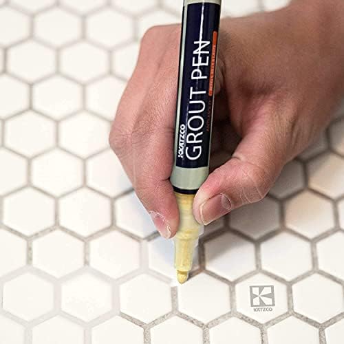 Katzco Grout olovka - Bež - 2 pakovanja - 5mm uski vrh - Potkrive se 200 stopa - profesionalna dugotrajna
