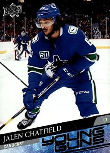 2020-21 Gornja paluba # 452 Jalen Chatfield Young Guns Rc Rookie Vancouver Canucks NHL hokej serije 2 Base Trgovačka kartica