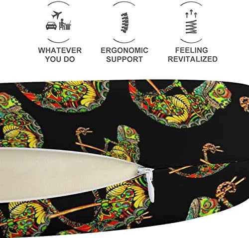 Psihodelic Chameleon putni jastuk za jastuk za jastuk u obliku pjene u obliku aviona jastuk za podršku za glavu