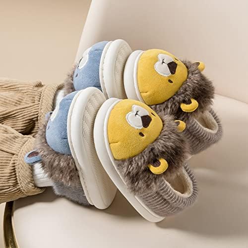 Kućne papuče za dječake, toplo Cartoon House papuče za malu djecu obložene zimske ježeve papuče za dječake
