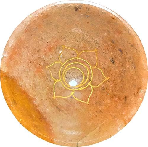 Aldomin® prirodni energizirani zlatni kvarc sa simbolom čakrilicom zacjeljujući kristalno zdjelu