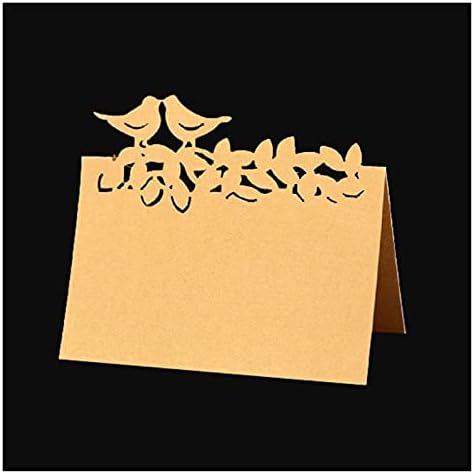 RAZZUM Pack zahvalna kartica praznične kartice lasersko izrezano ime tabele mjesto kartice biljka čipka ime poruka postavka kartice Rođendanska zabava za vjenčanje Favor Decor 50 / 100kom pozivnice za čestitke