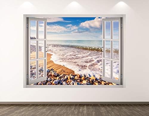 West Mountain Beach View zidne ukras Umjetnički dekor 3D prozor naljepnica naljepnica Mural Dječje