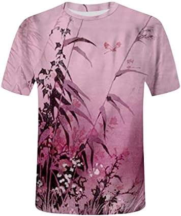Bluze Girls Falt Ljeto Kratki rukav 2023 Crewneck Vrat od pamuk Grafički grafički ispis Cvjetni gornji majica