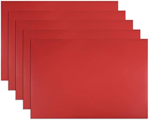 UXCell 5 kom suho brisanje magnetske trake 11.7 x 8 magnetski lim naljepnice naljepnice zabilježene crvene za