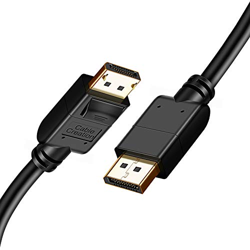 CableCreation 8k DisplayPort kabel 1.4, 6.6ft DisplayPort za prikaz kabela pozlaćen sa 8k @ 60Hz, 4k @ 144Hz, 2k @ 165Hz Rezolucija i HDR podrška, 2m / crna