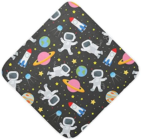 VVFelixl baby kupatilo, ručnici sa kapuljačom za astronaut, ručnici za male, ručnici za dijete, pamučni ručnik od pamuka za novorođene dečku 30x30in 0-3t crna
