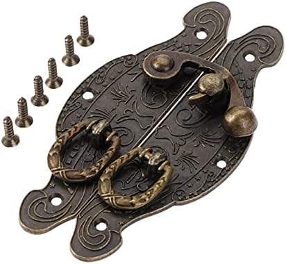 CFSNCM antikvitetni mesingani drveni fuse HASP Vintage Dekorativni nakit poklon kutija kofer HEP LACCH kuka