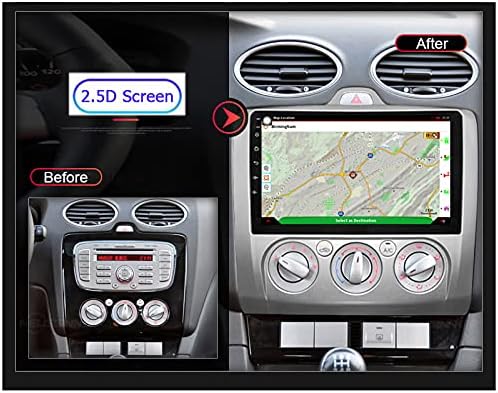 Bestycar 9 '' Android Car Stereo radio za Ford Focus 2 MK2 2004-2011 Octa Core Android 10.0 Touchscreen HeadUnit Podrška GPS navigacijski Carplay Android Auto Bluetooth SWC AHD Backup kamera-4 + 64