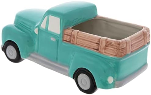 Tirkizna seoska posuda za kamione pastelno plavo-zeleni keramički ukrasni komad koristi se kao Plantar, posuda za slatkiše itd. Preko 10 inča