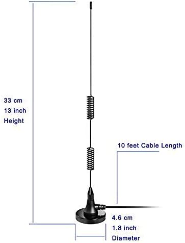 Bingfu Dual Band VHF UHF 136-174MHz 400-470MHz HAM radio magnetska baza antena ručna dvosmjerna Antena za Kenwood Wouxun Baofeng BF-F8HP UV-5R UV-82 BF-888S HAM radio Walkie Talkie