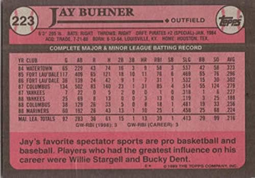 Baseball MLB 1989 TOPPS 223 Jay Buhner NM-MT Mariners