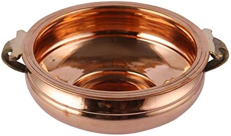 AAKrati devyom devyom Handicraft bakrena voda ukrasna zdjela Urli sa mesinganom ručicom za poklon