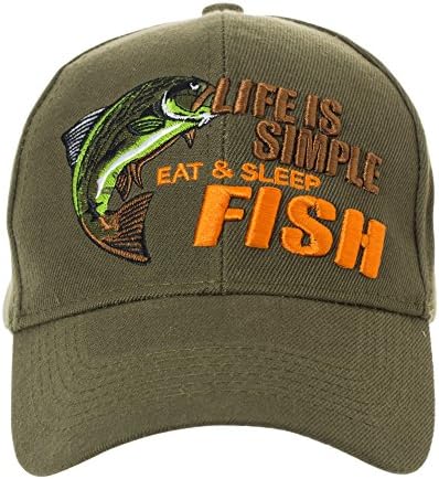 Smiješne ribolovne kape - ujeda me, život je jednostavan poklon šešira - pamuk vezena kapa