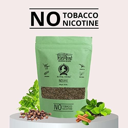 Royal Swag duhan i nikotin slobodno pušenje smeša sa prirodnim biljnim pušačem 1 pakovanje drvene cijevi