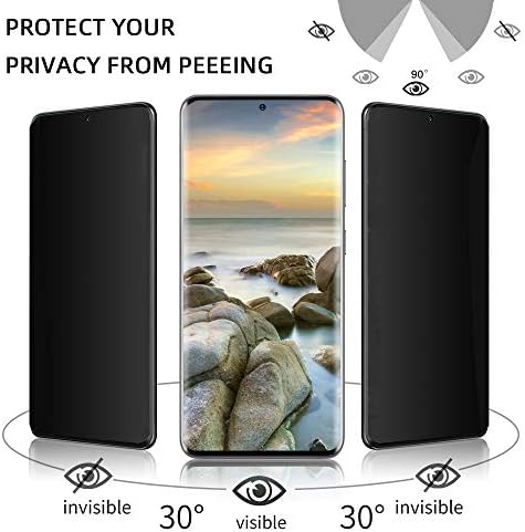 ［1+2 Pakovanje］Galaxy S21 Plus Zaštita ekrana i zaštita sočiva [ pokrivenost Ivica] [privatnost Anti Spy]