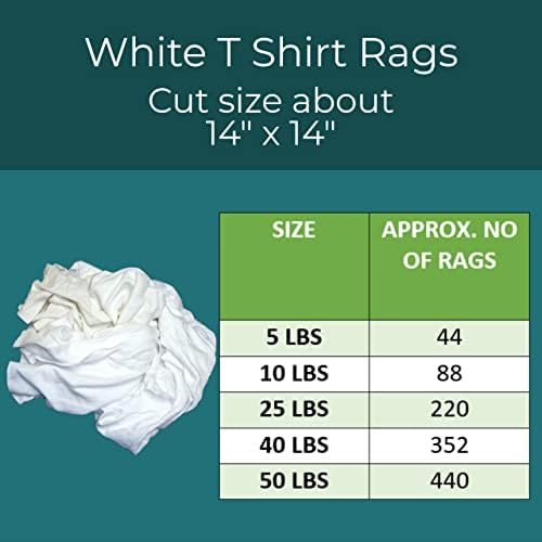 Texas Ragtime reciklirana Bijela pletena majica krpe za čišćenje krpe krpe višenamjenski čišćenje, bojenje, slikari, garaža, restorani, naftno polje, dom i komercijalna upotreba