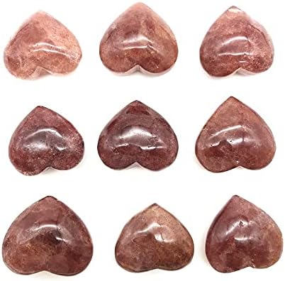 Heeqing AE216 1pc Prirodni crveni jagoda srca Kvarcni Kvarcni kristal Reiki Izlečenje Kameno DIY Prirodno kamenje i minerali Kristal